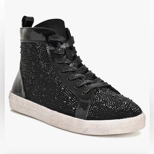 Ninety Union Foxy High Top Athletic Fashion Sneaker with Rhinestones